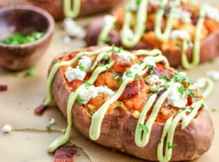 Brown Butter Twice Baked Sweet Potatoes